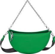 Longchamp Smile Small Half Moon Leather Crossbody Bag