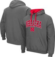 COLOSSEUM Men's Colosseum Charcoal Nebraska Huskers Big & Tall Arch & Logo 2.0 Pullover Hoodie
