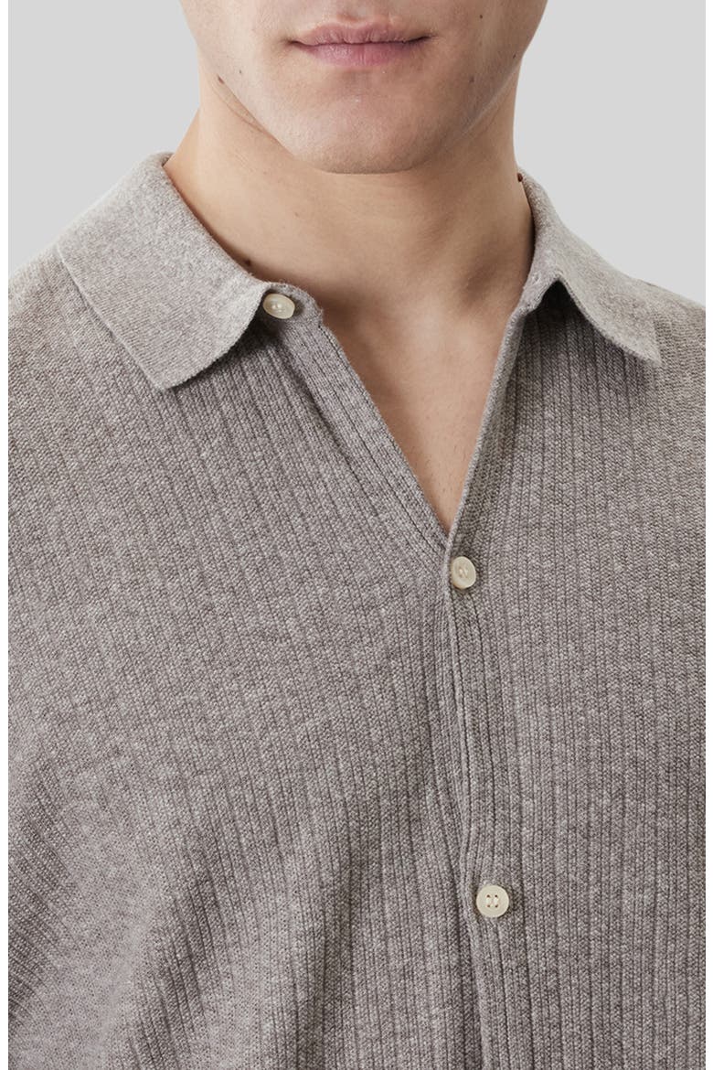 Kestrel Short Sleeve Linen & Cotton Cardigan, Alternate, color, POTTERY