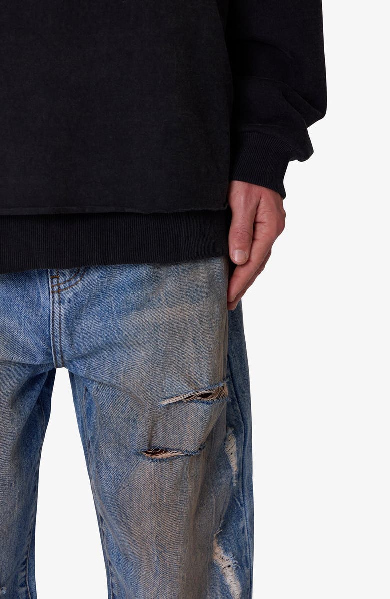 mnml Ultra Baggy Ran Over Rip Jeans, Alternate, color,