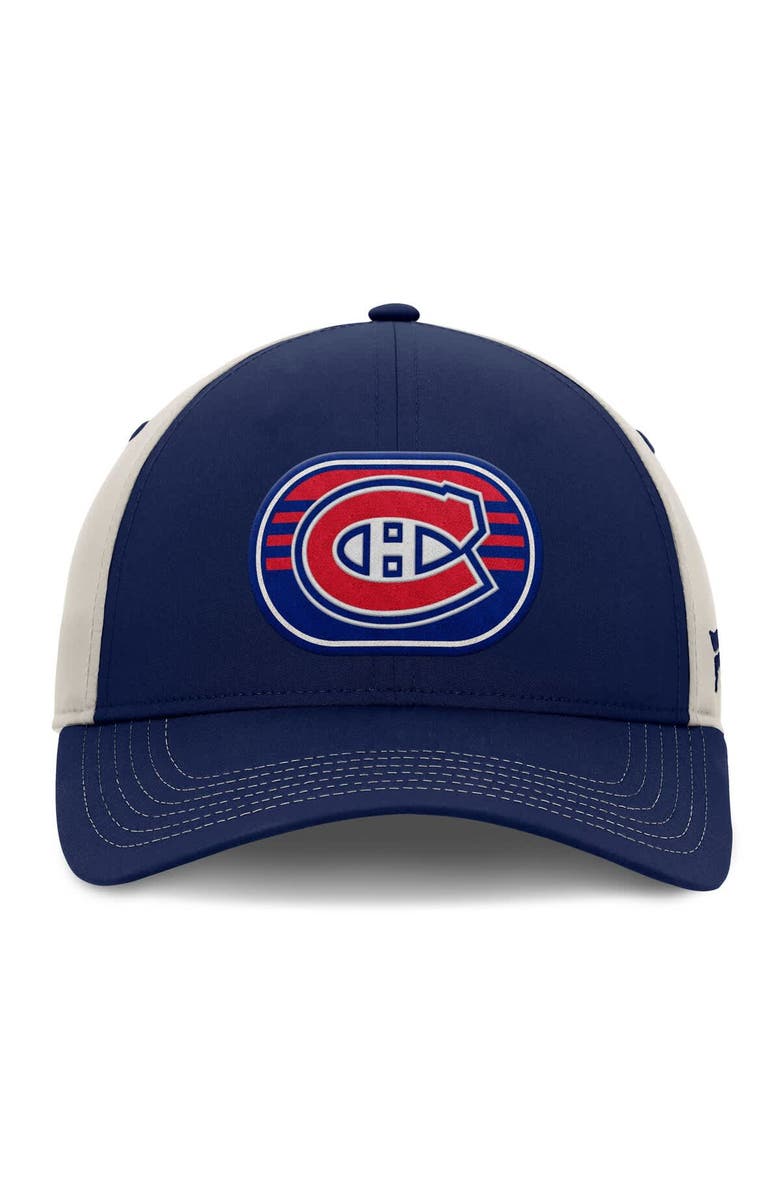 FANATICS Men's  Fanatics  Navy/Gray Montreal Canadiens 2025 Stanley Cup Playoffs Locker Room Trucker Adjustable Hat, Alternate, color, 