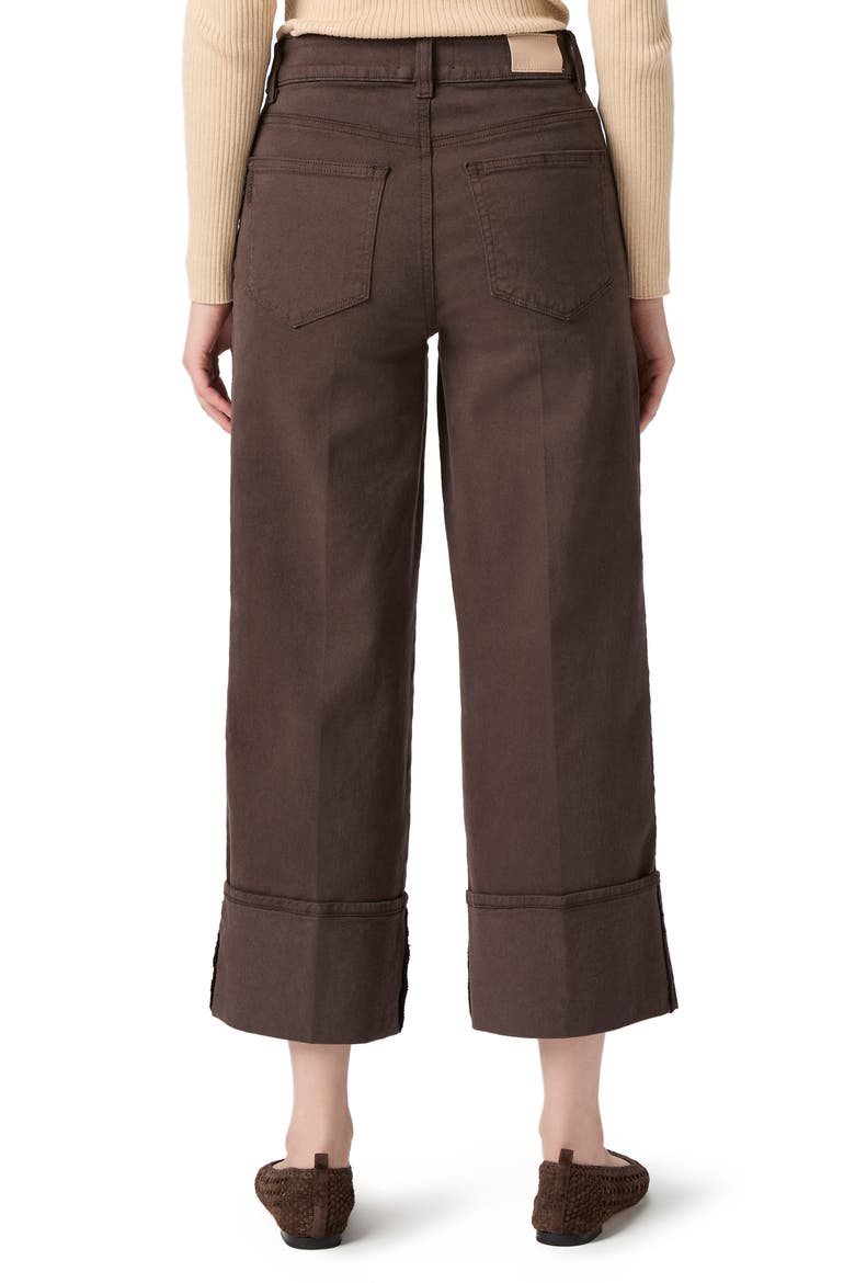 Sasha Cuff High Waist Ankle Wide Leg Jeans, Alternate, color, RICH CHOCOLATE