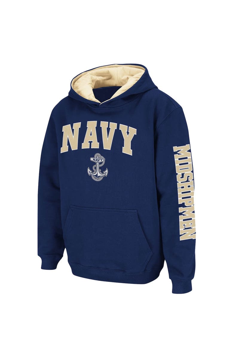 COLOSSEUM Youth Colosseum Navy Navy Midshipmen 2-Hit Team Pullover Hoodie, Alternate, color, Navy