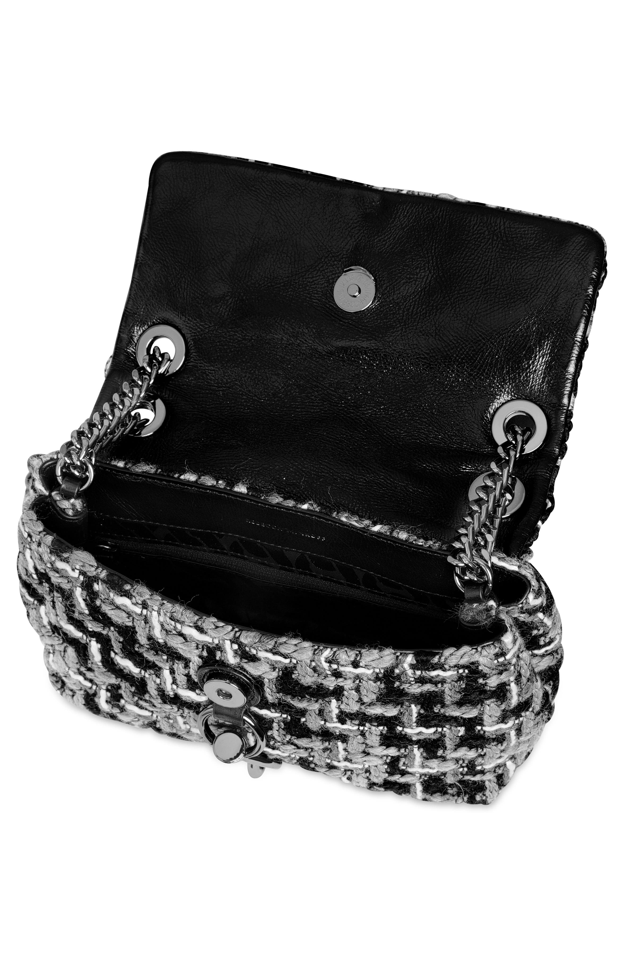 Rebecca Minkoff Edie Tweed Convertible Crossbody Bag, Alternate, color, 