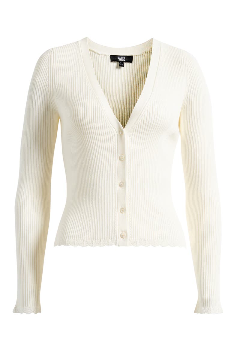 Eyelet Detail Rib Cardigan, Alternate, color, WHITE