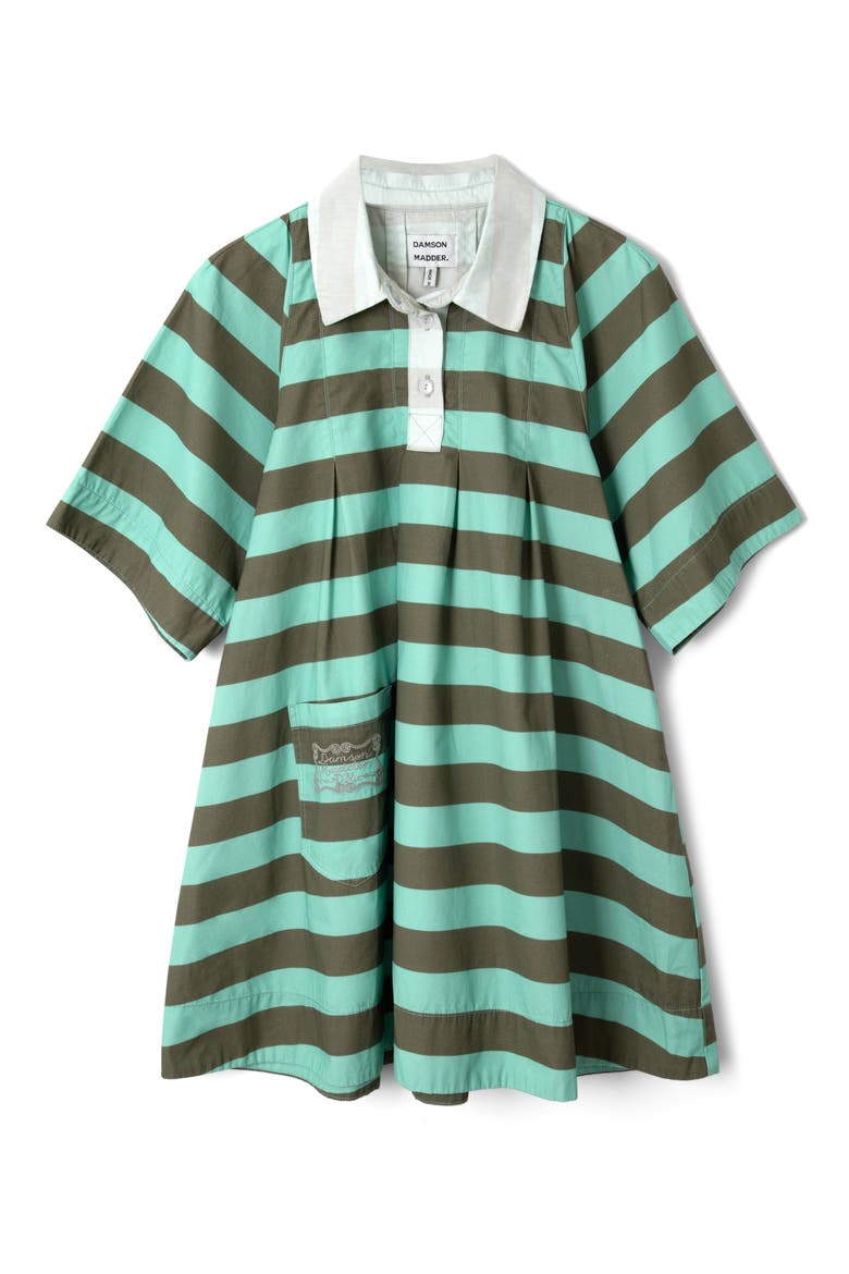 Maggie Stripe Organic Cotton Polo Minidress, Alternate, color, MULTI