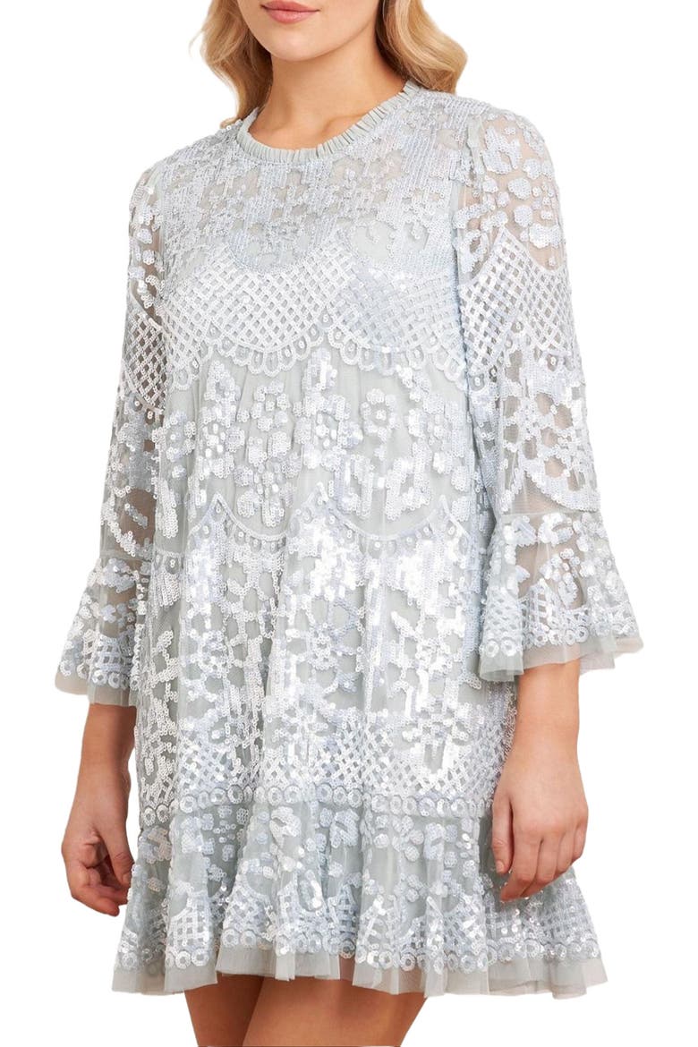 mini dress 3 4 sleeve Catharina Mini Dress M / Cream