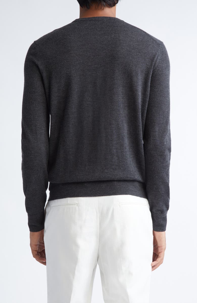 TOM FORD Fine Gauge Cashmere & Silk Crewneck Sweater, Alternate, color, Ig680 Light Charcoal