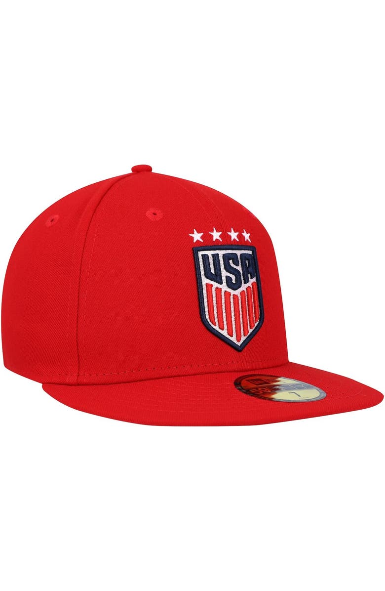 New Era Men's New Era Red USWNT Team Basic 59FIFTY Fitted Hat, Alternate, color, Red