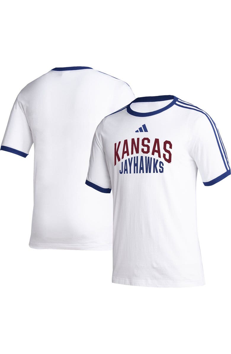adidas Men's adidas White Kansas Jayhawks Arch T-Shirt, Main, color, 
