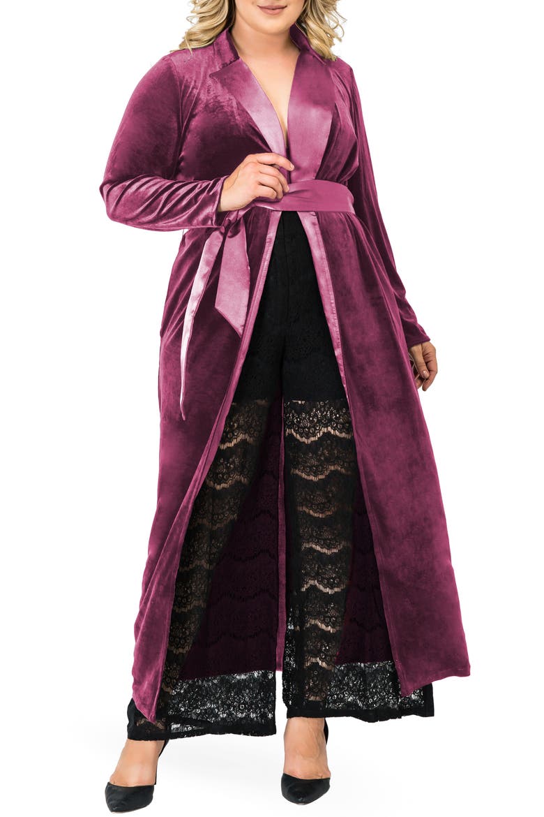 Freya Wrap Coat Dress, Main, color, ROSE