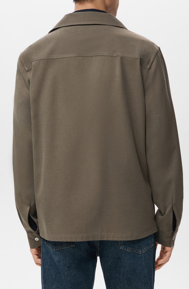 MANGO Regular Fit Overshirt, Alternate, color, Khaki