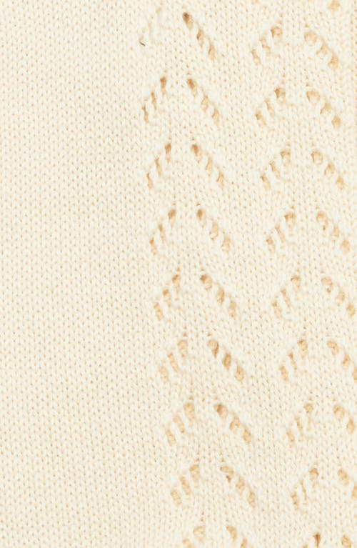 Valentino Garavani Pointelle Pompom Ankle Socks In Et5 Betulla