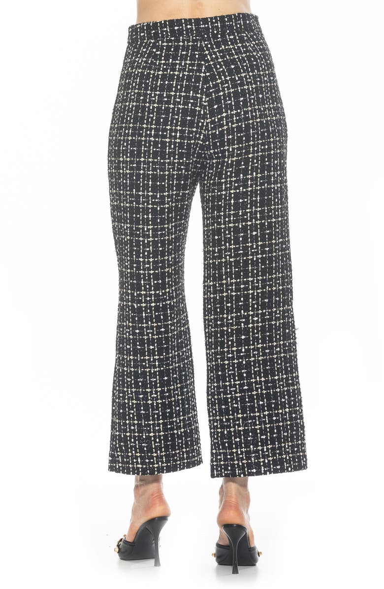 Alexia Admor Jayden Wide Leg Tweed Pants, Alternate, color, Black/ White