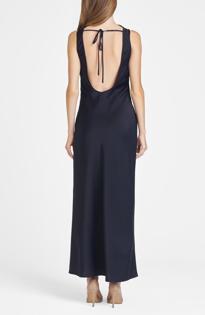 WAYF x Jourdan Sloane Bella Satin Dress, Alternate, color, Navy