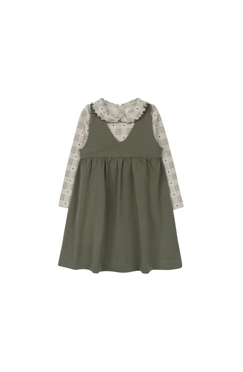 Ely's & Co. Cotton Floral Plaid Collection - Jumper, Alternate, color, Tan