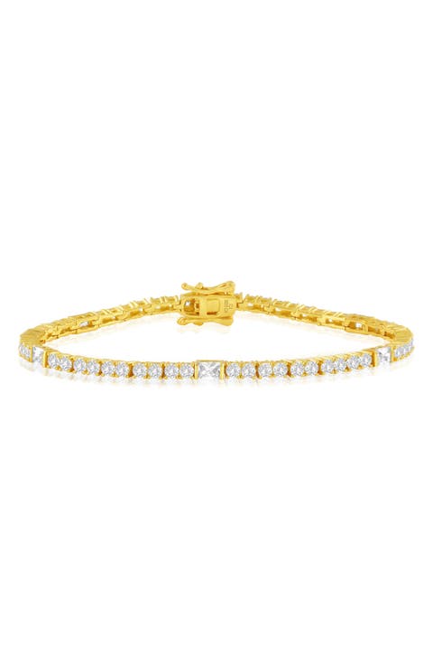 Sterling Silver Cubic Zirconia Tennis Bracelet