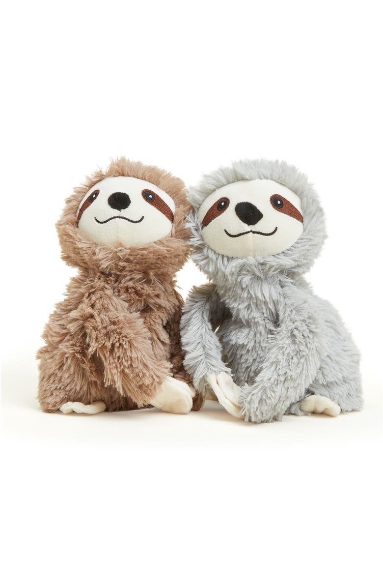 Warmies Sloth Hugs Plush Toy, Alternate, color, Brown/Grey