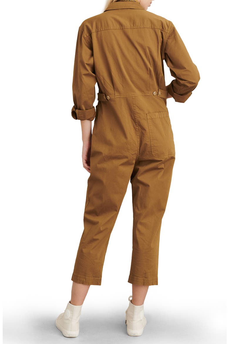 Stretch Cotton Jumpsuit, Alternate, color, HICKORY