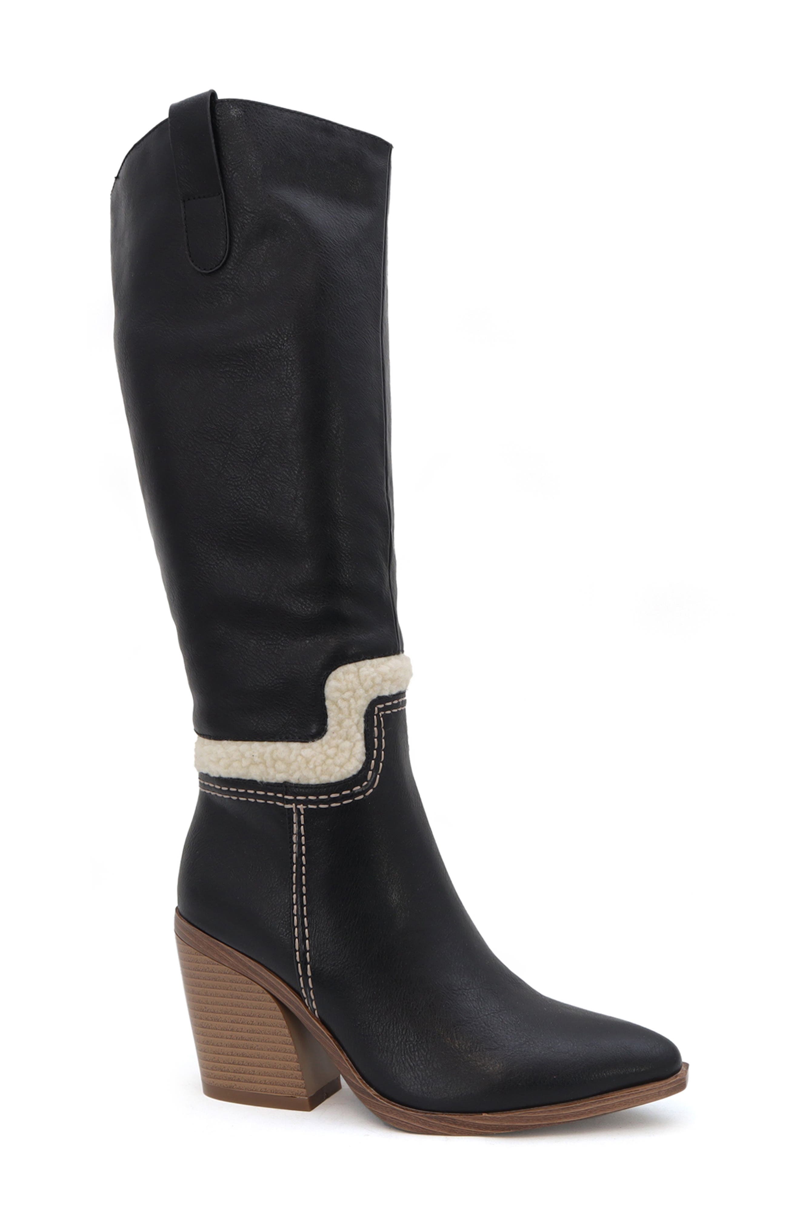 YOKI Rebbah Faux Shearling Trim Boot