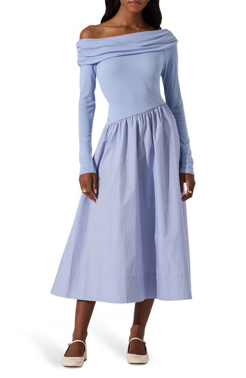 Off the Shoulder Long Sleeve Dress