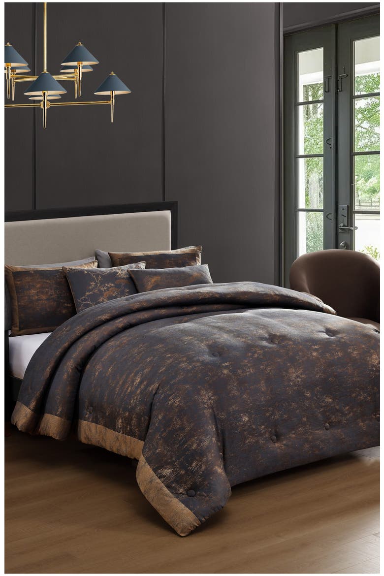 Texture Jacquard Comforter Set, Main, color, GREY