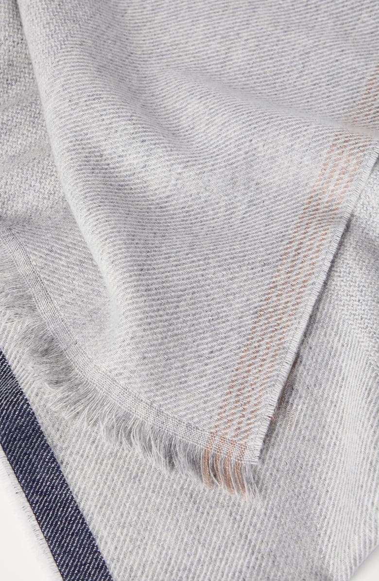 Brunello Cucinelli Cashmere scarf, Alternate, color, Pearl Grey