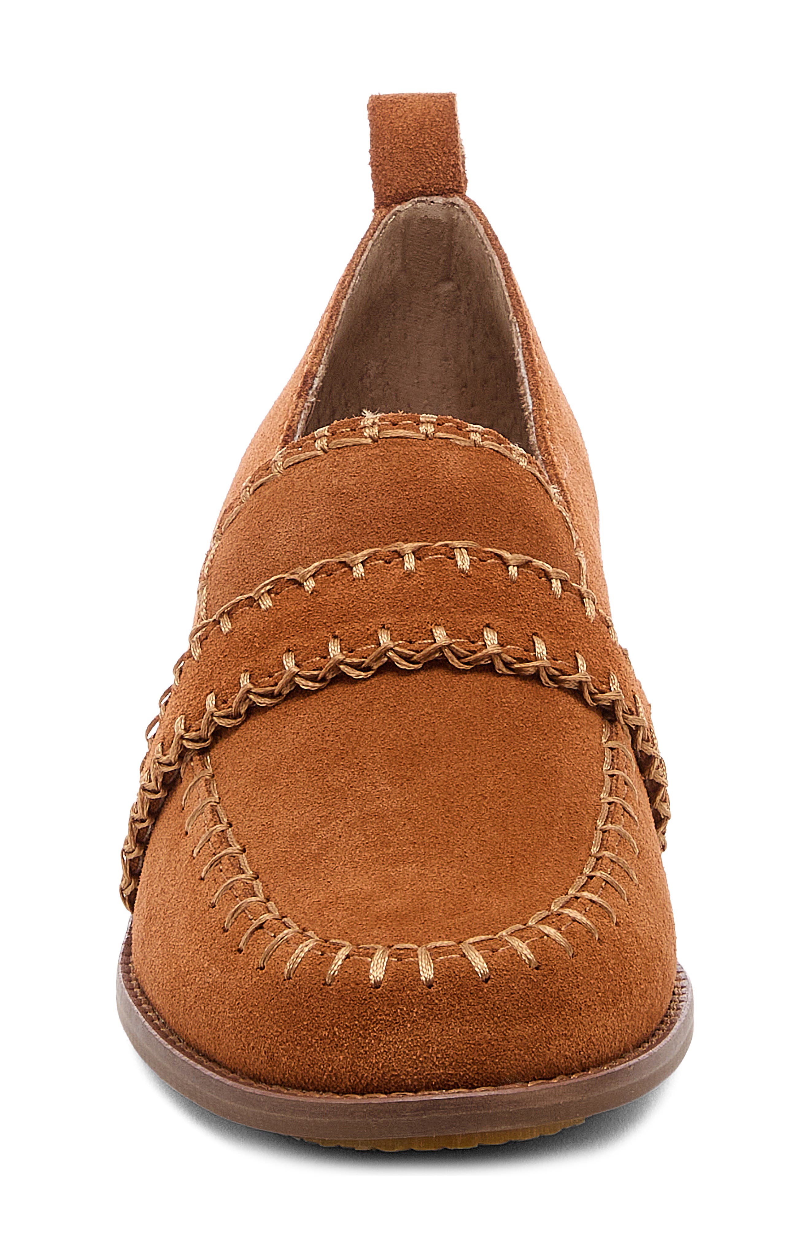 Halo Loafer Pump, Alternate, color, BURNT COGNAC