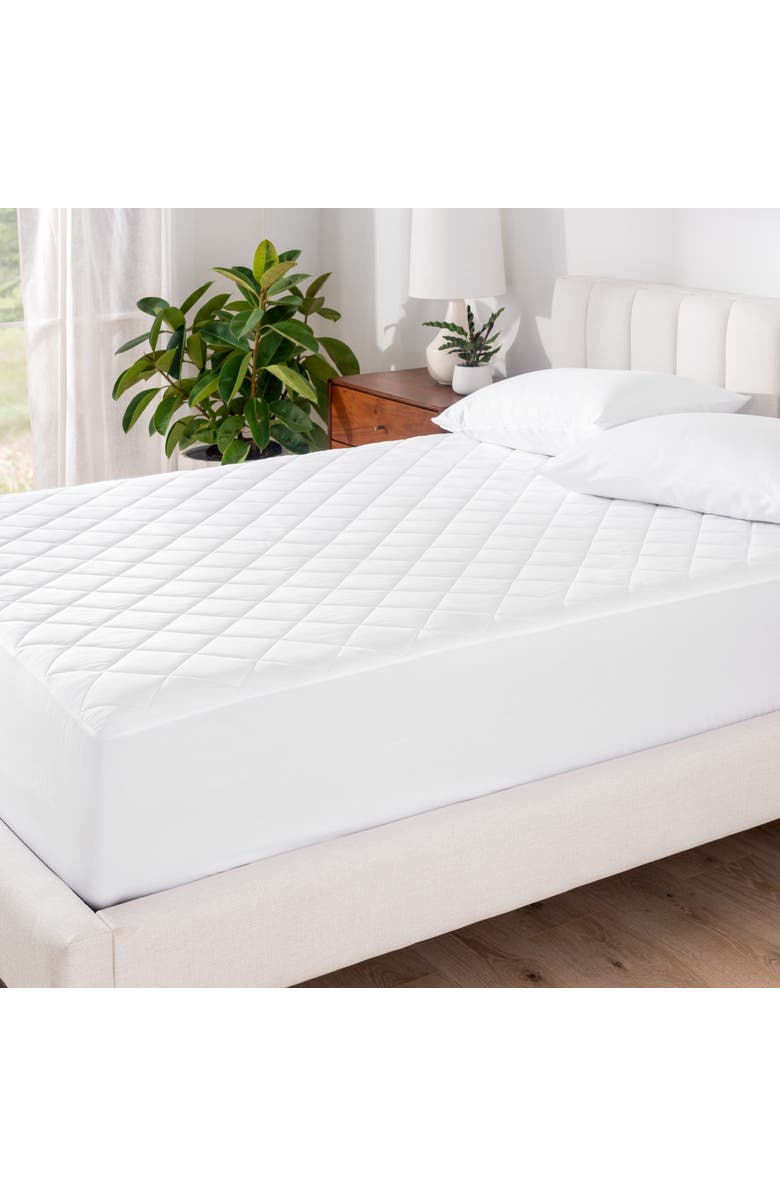Bare Home Quilted Waterproof Mattress Protector, Alternate, color, White