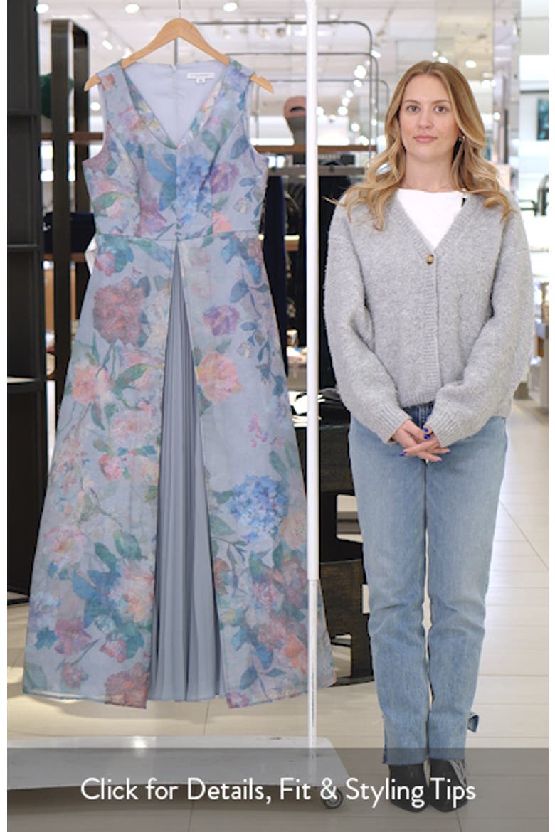 Merida Floral Print Sleeveless Gown video
