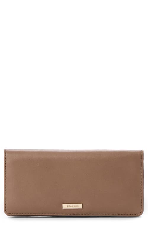 Brahmin Ady Croc Embossed Leather Wallet In Brown