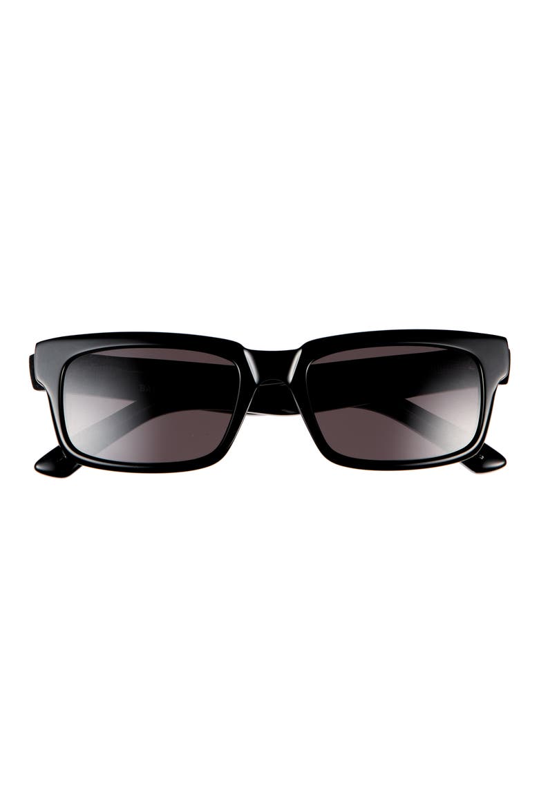 55mm Square Sunglasses, Main, color, BLACK BLACK GREY