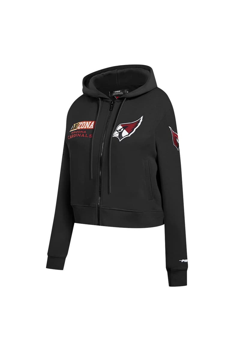 Women's Pro Standard Black Arizona Cardinals Split Logo Full-Zip Hoodie, Alternate, color, Black