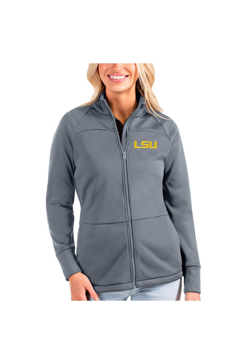ANTIGUA Women's Antigua Silver LSU Tigers Links Full-Zip Golf Jacket, Alternate, color, 