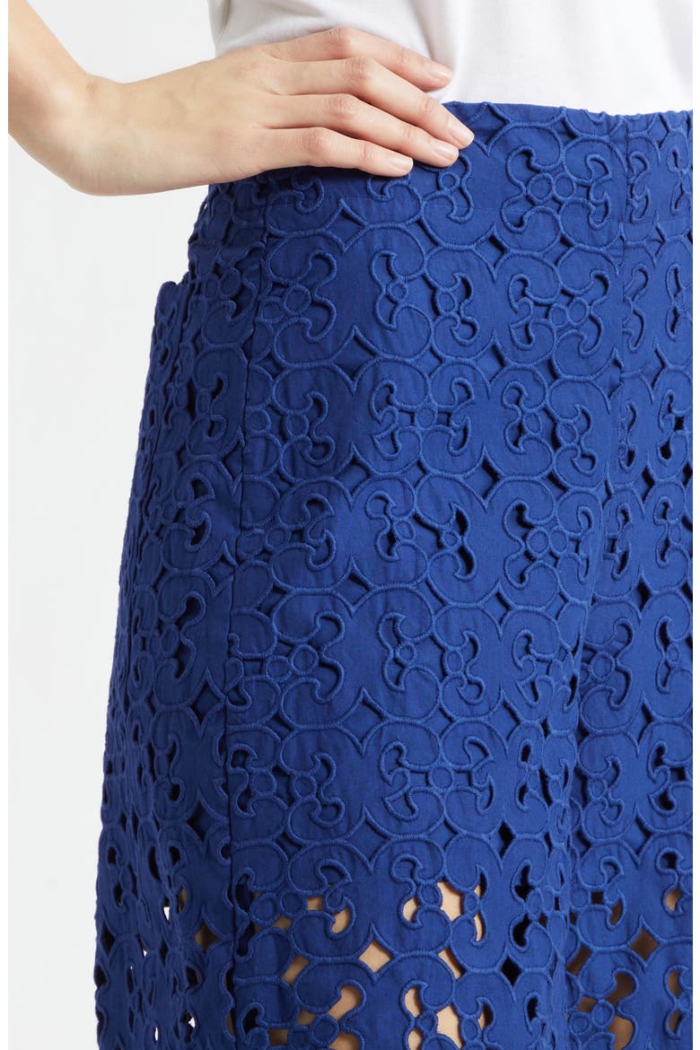 Lados Keidas Cotton Eyelet Pants, Alternate, color, DARK BLUE