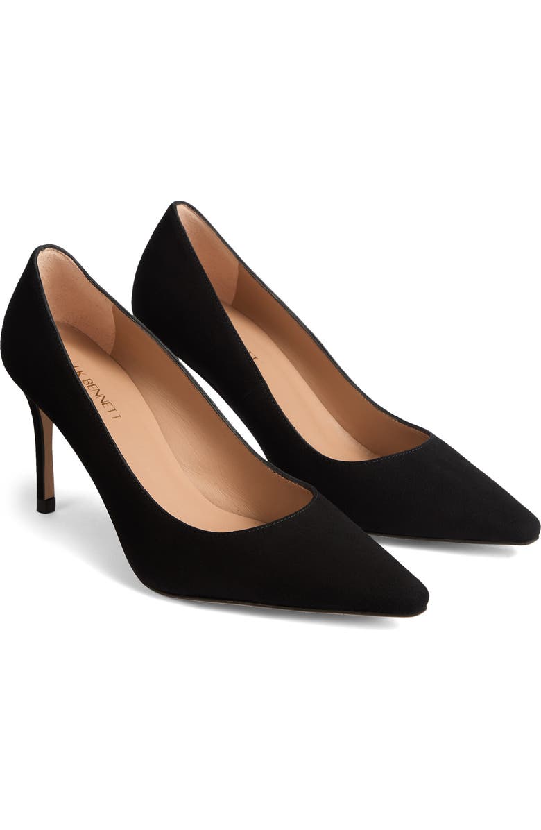 LK Bennett New Floret Pointed Toe Pump, Main, color, Black