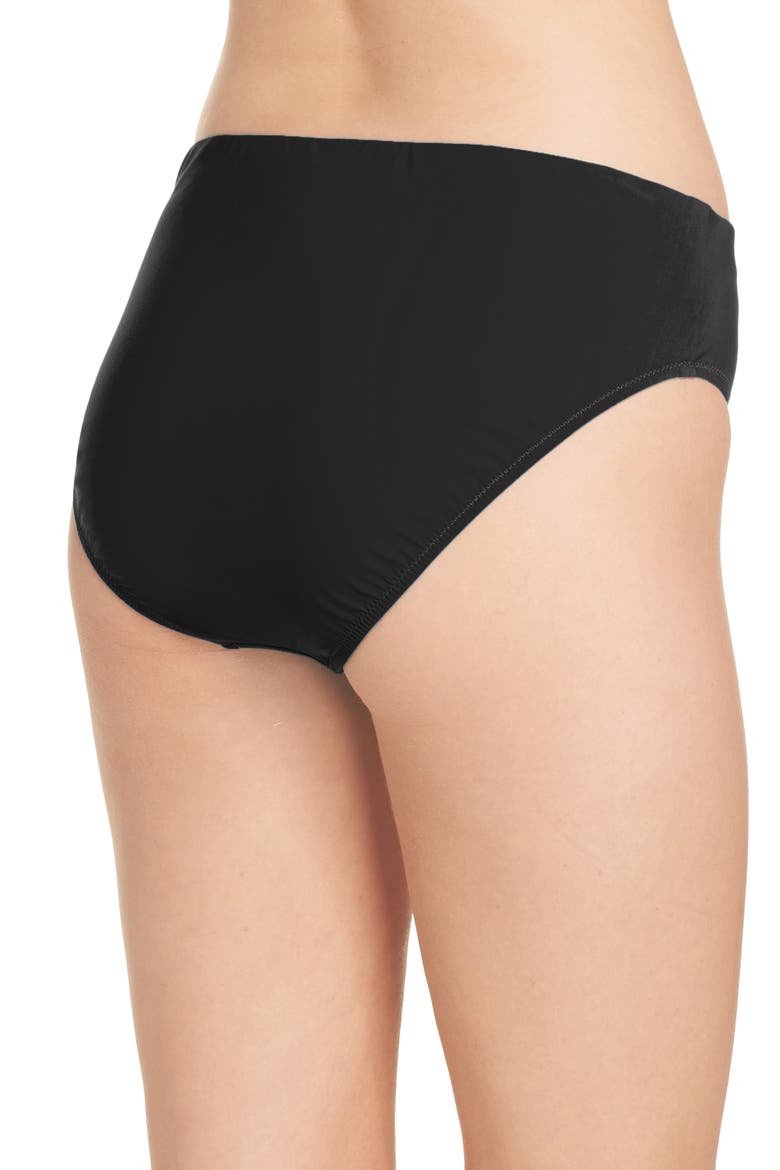 Tutti Frutti Mid Waist Swim Bottom, Alternate, color, BLACK