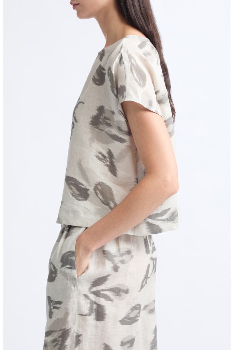 Criss Cross Linen Top, Alternate, color, LIGHT GREY