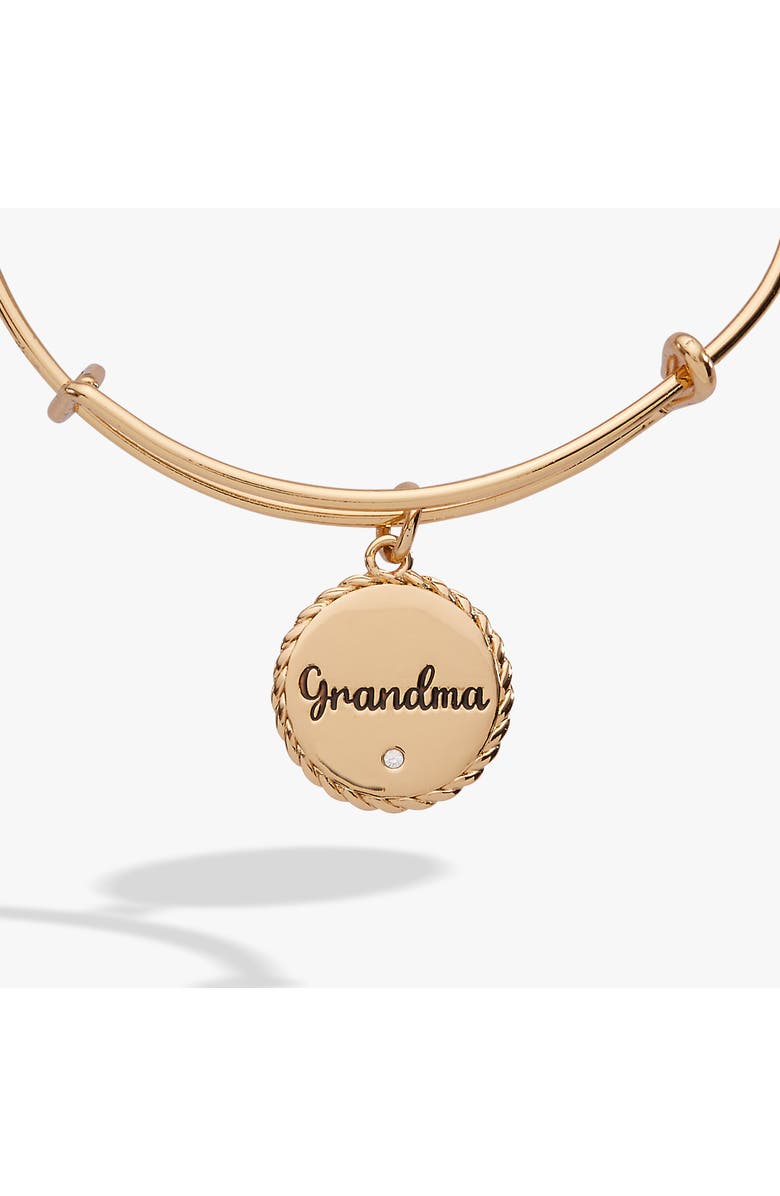 Alex and Ani Grandma 'Wise And Warm, Her Love Feels Like Home' Charm Bangle, Alternate, color, Gold