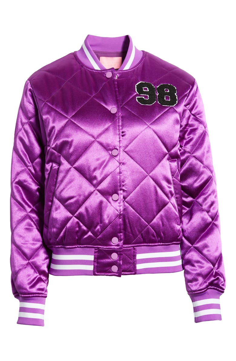 AZALEA WANG Quilted Bomber Jacket, Alternate, color, 