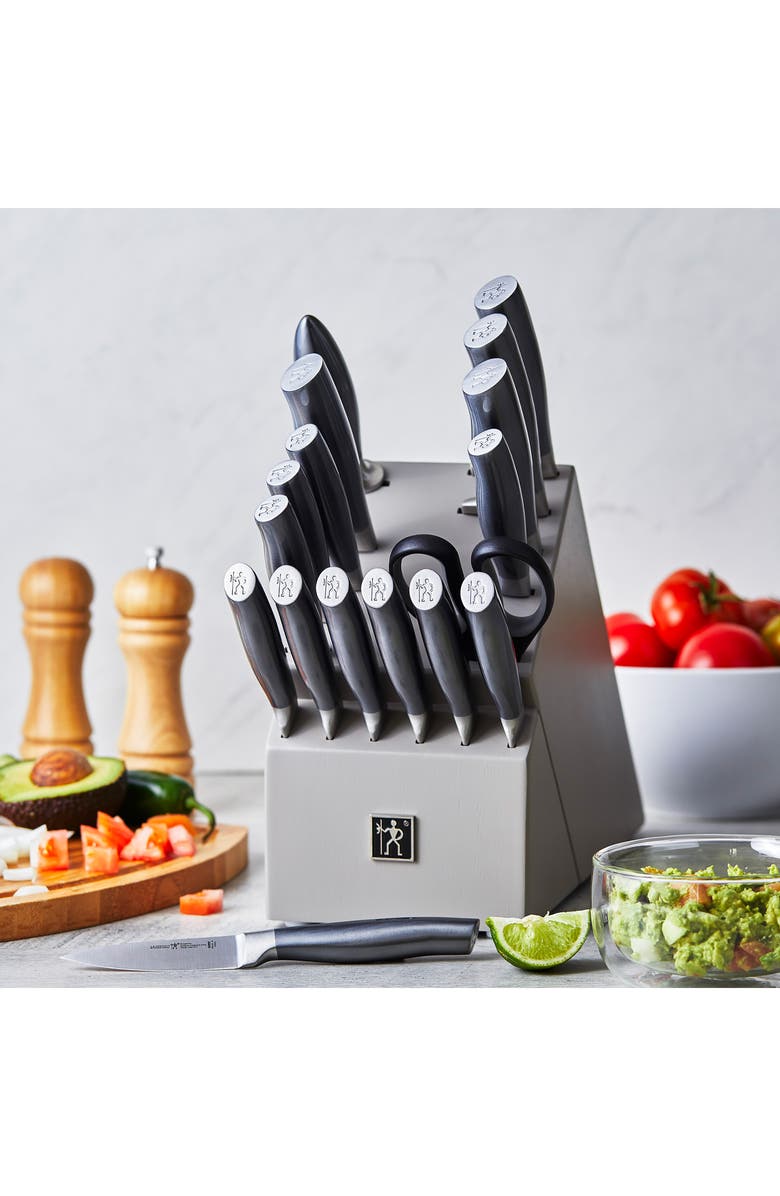 HENCKELS CUTLERY Graphite Stainless Steel Knife Block 18-Piece Set, Alternate, color, Graphite
