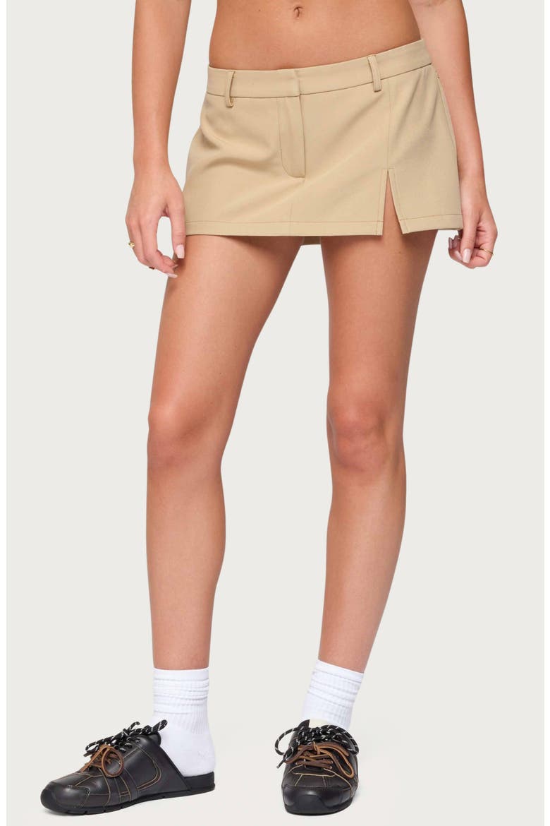 Madalene Tailored Miniskort, Main, color, BEIGE