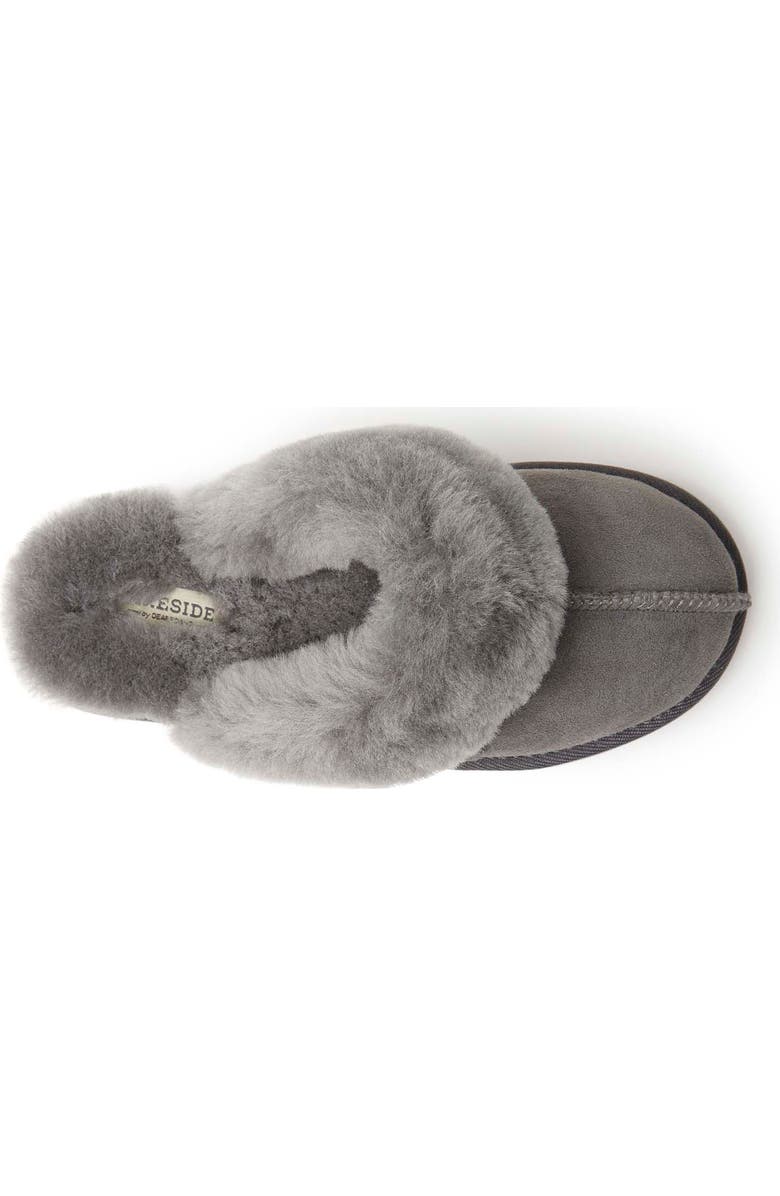 DEARFOAMS Fireside Sydney Genuine Shearling Scuff Slipper, Alternate, color, Grey