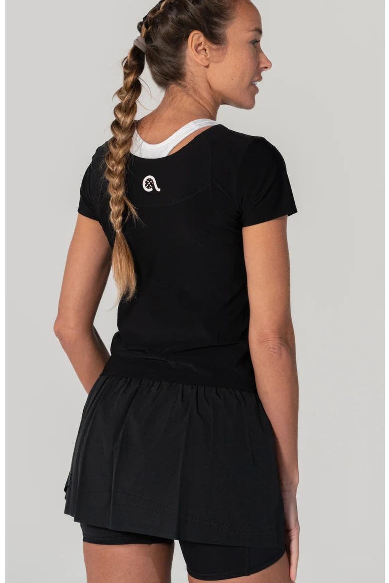 Bounce-It  Pickleball Short Sleeve, Alternate, color, Black Beauty