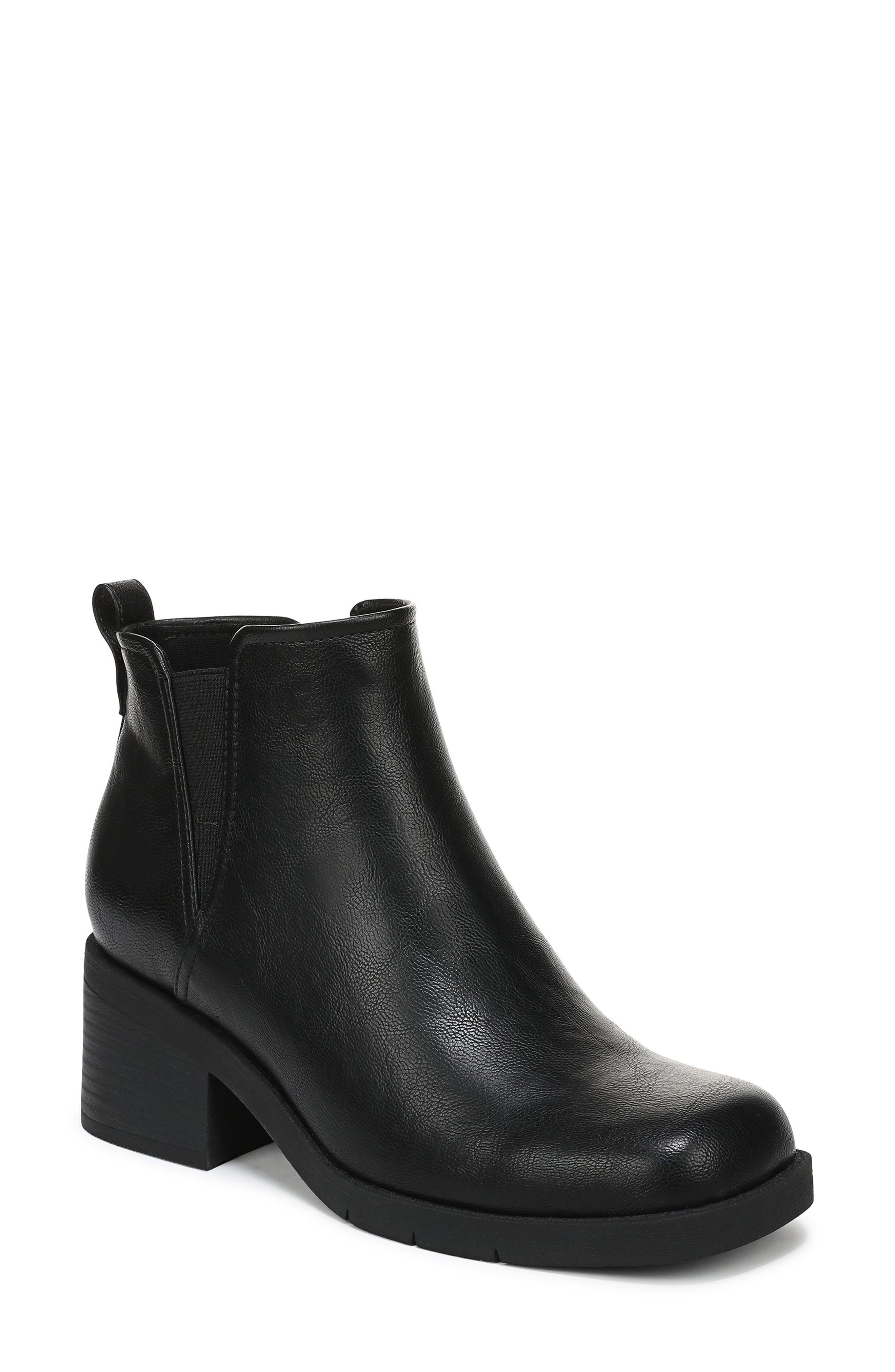 BLACK FAUX LEATHER
