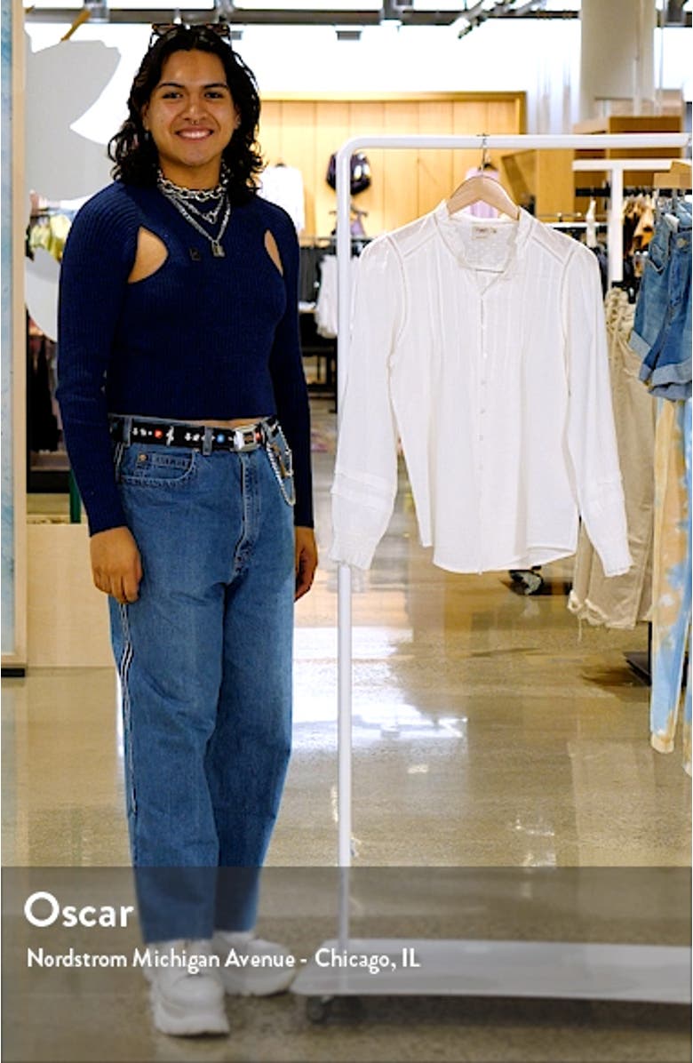 Willa Button Front Peasant Blouse, sales video thumbnail