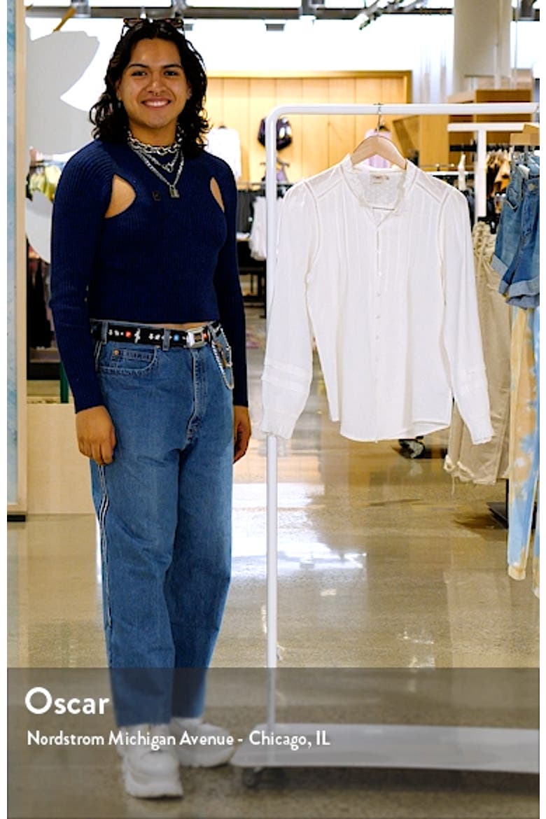 Willa Button Front Peasant Blouse video