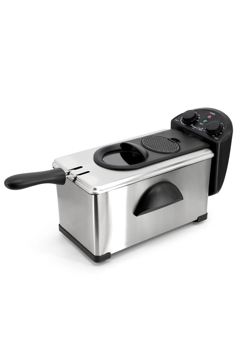 3.17 Quart Stainless Steel Electric Deep Fryer, Alternate, color, Grey