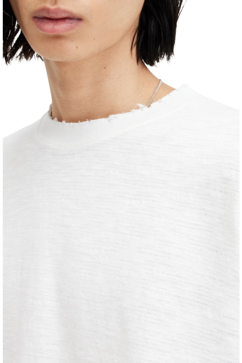 Distressed Crewneck Sweater, Alternate, color, LILLY WHITE