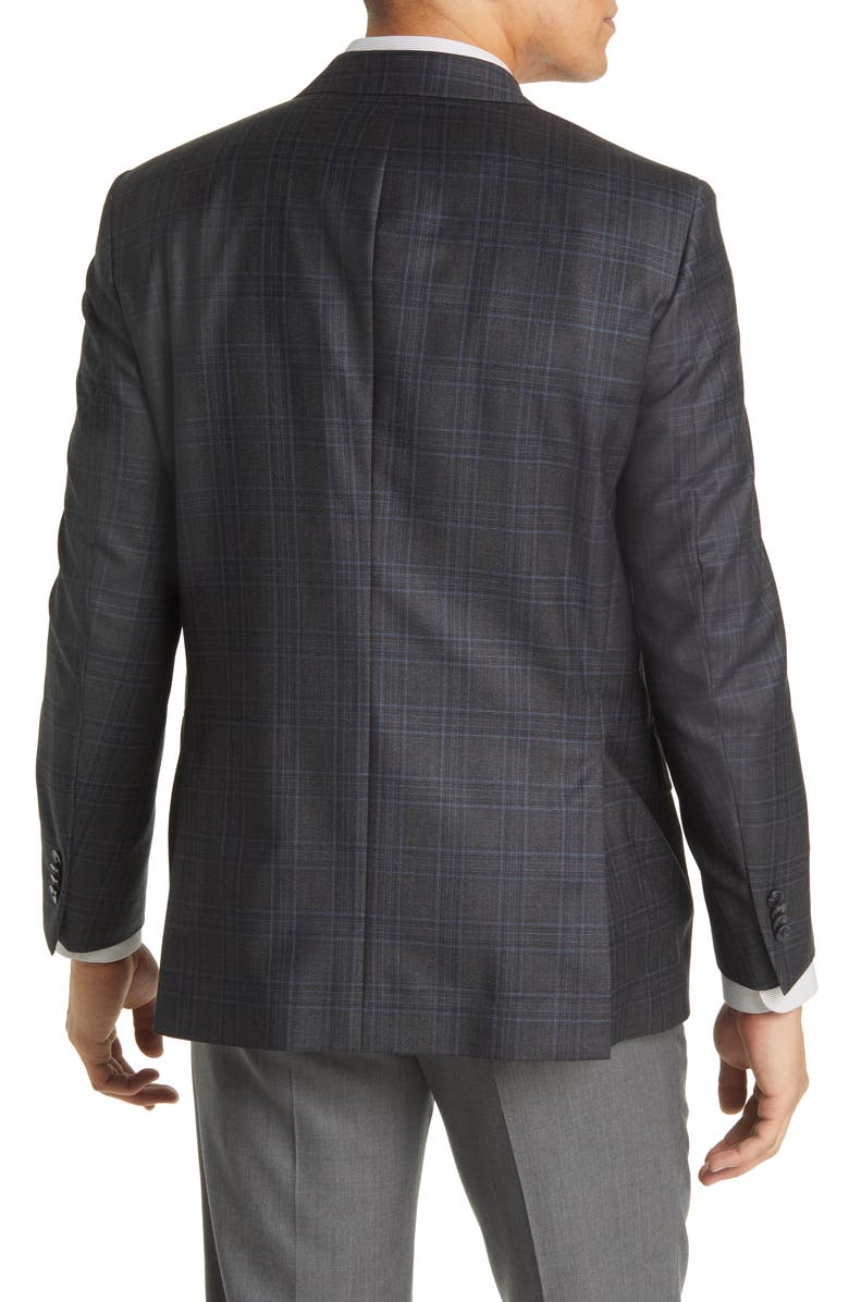 Peter Millar Tailored Fit Plaid Wool Sport Coat, Alternate, color, 